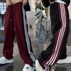 Amerikanische Retro-Frühlings- und Herbst-Dreistreifen-Sport-Freizeithose Herren Gerade Jogginghose Locker und Dünn Freizeithose Trend