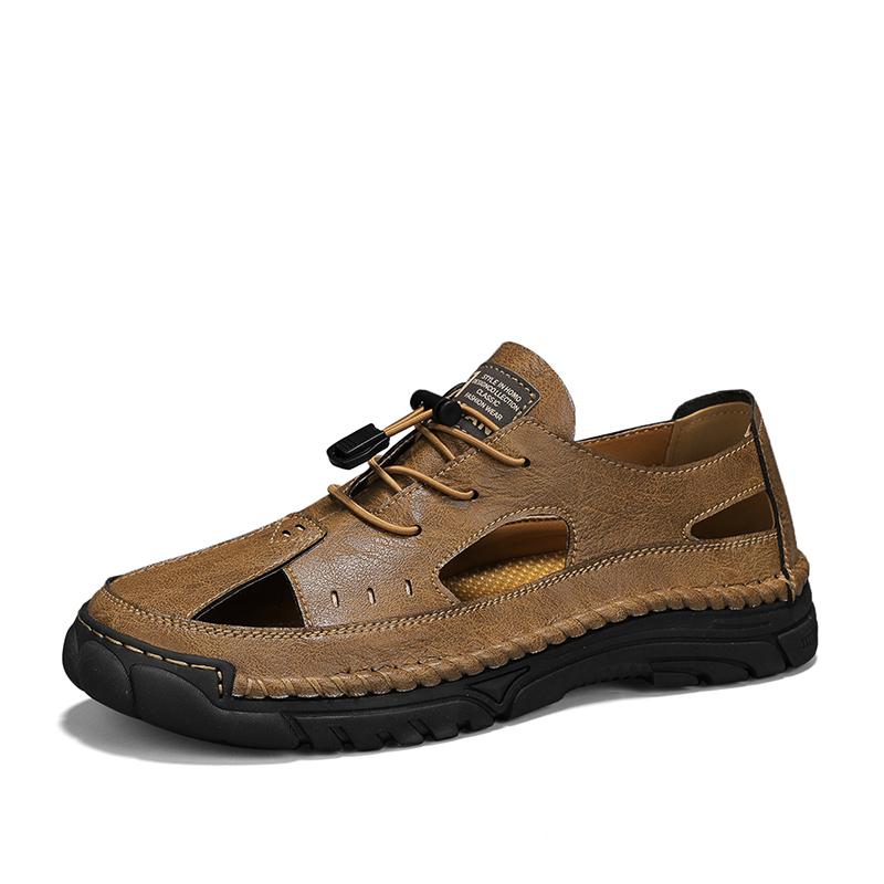 Fashion Non-Slip Hollow Out Sandals Soft Comfortable Men Summer Shoes New Design Beach Flats Anti-collision Toe Mens Gladiator Sandals