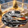 Custom Name Personalized Sports car Print Round Rug, Versatile Home Decor Carpet, for Playroom, Apartment, Balcony, Entryway, Hallway Gift
