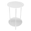 Clear Acrylic Side Table 2 Tier Round Top Nightstand Small Modern End Table for Living Room Bedroom