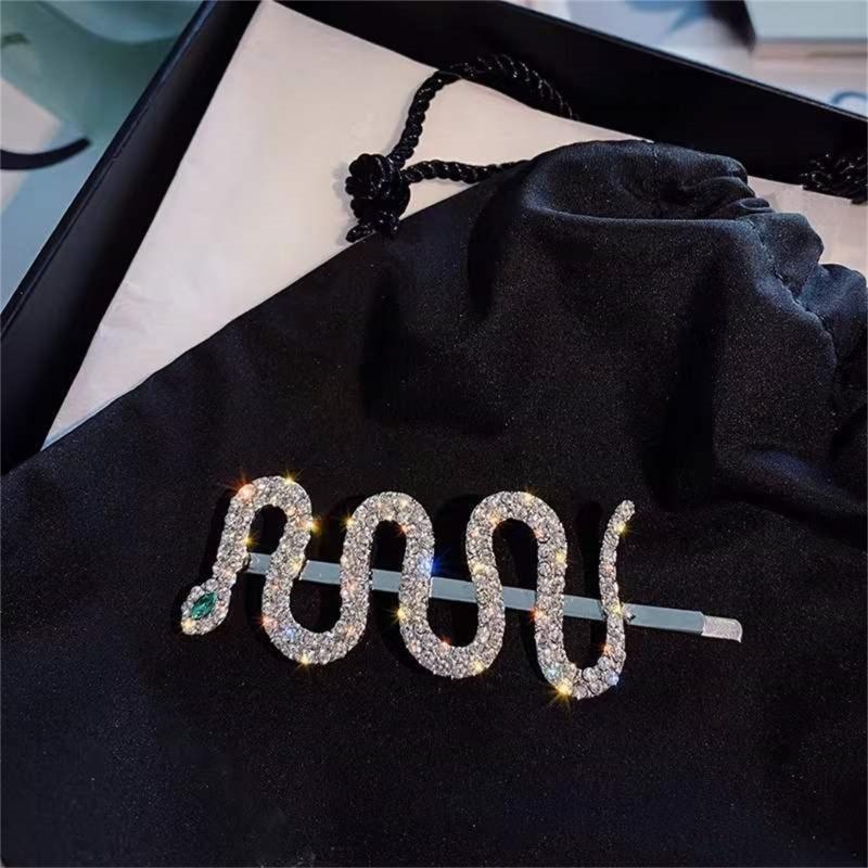 Fashion Hair Clip Snake Headpieces with Rhinestones And Alloy Designs Hair Accessories For Elegant Hairstyles