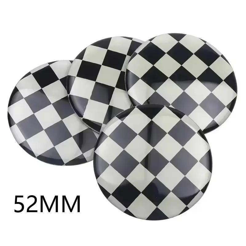 4pcs 52MM Car Wheel Center Hub Stickers Logo for Mini Cooper JCW R50 R52 R53 R56 R57 R58 R60 MINI CLUBMAN COUNTRYMAN Accessories
