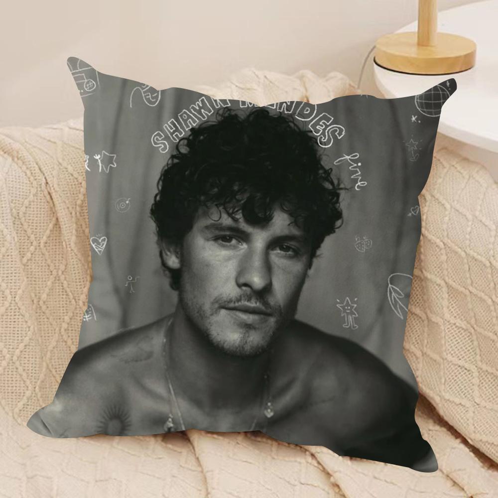 

Singer SShawn Mendes Cushion Cover Silky Short Plush DoubleSided Printed Pillow Case for Sofa All Seasons Home Decor Gift 30x30cm