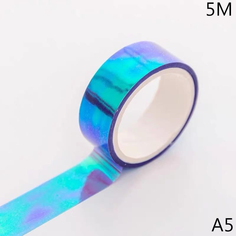 500Cm Holographic Rg Prismatic Glitter Tape Hoops Stick Rhythmic Gymnastics Ring Decoration Fitness Equipment Diy Scrapbooking