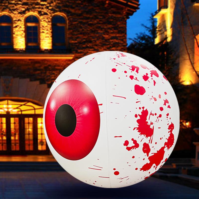 Inflatable Halloween Eyeball with LED Lights Holiday Horror Decorations Garden Luminescent Arrangement Ghosts Party Supplies