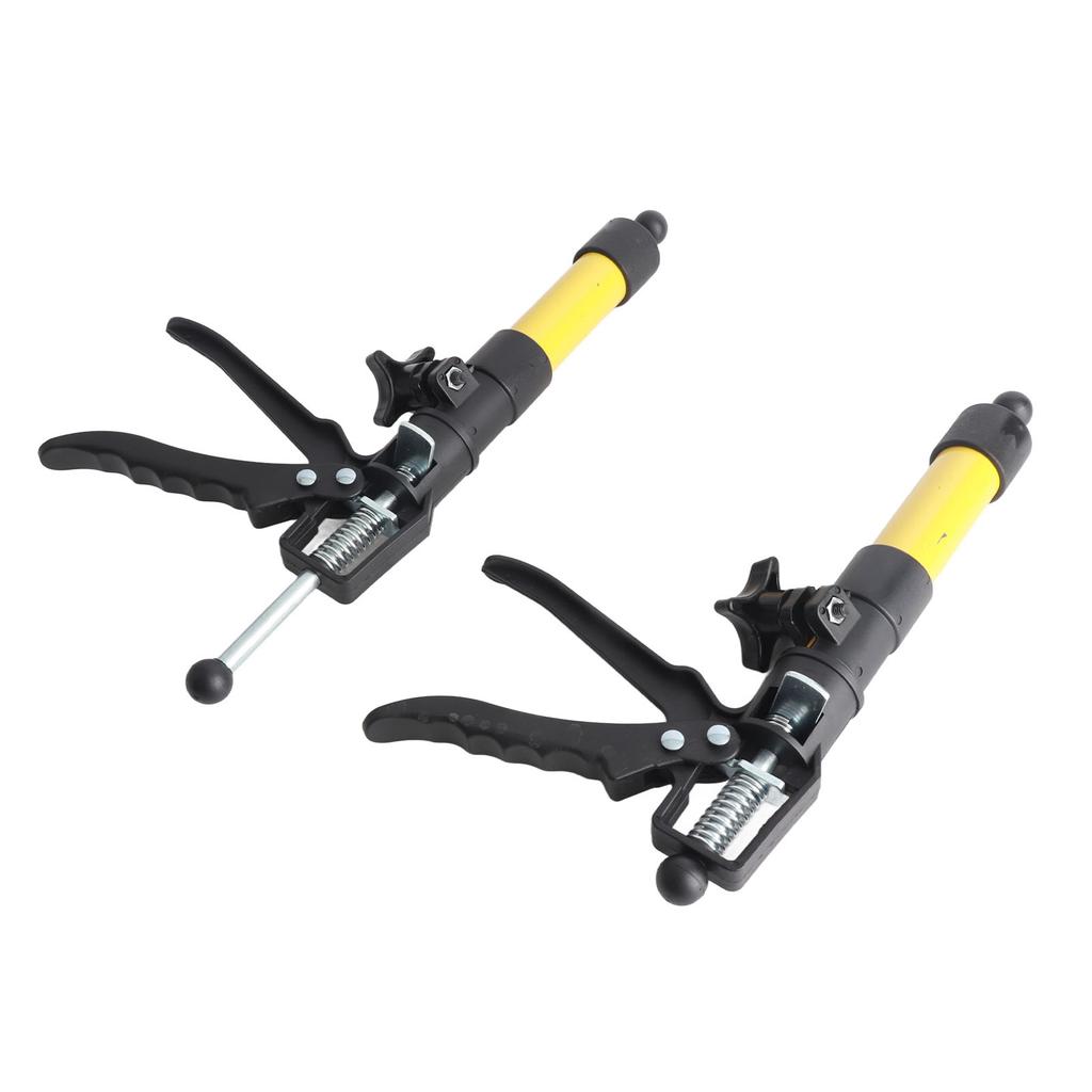 2 Set Cabinet Jack Alloy Steel 30 To 59cm Adjustable Support Rod with Base 40kg Bearing Yellow