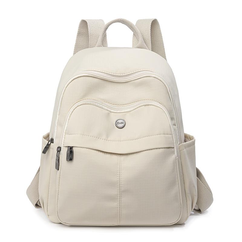 

Однотонный рюкзак Женский дорожный рюкзак Многофункциональный студенческий школьный рюкзак белый