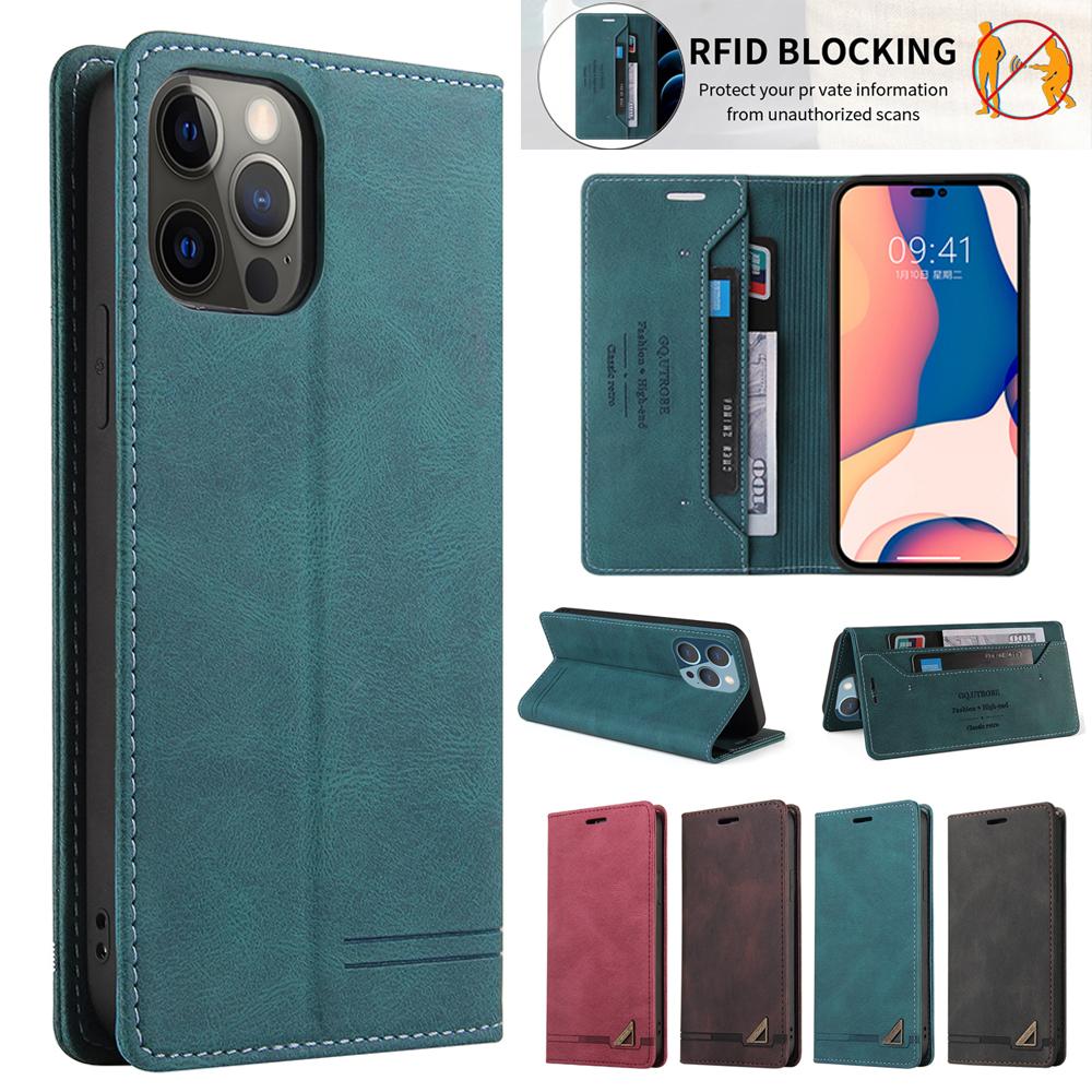 

Винтажный матовый кожаный магнитный флип-чехол для Samsung S24 S23 S22 S21 S20 Ultra Plus Note20Ultra A05 A15 для iPhone 15 14 Plus 13 12 11 Pro Max Xs Max