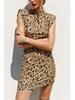 European and American Style Leopard Print Sleeveless Slim Fit Dress - Spring/Summer Collection