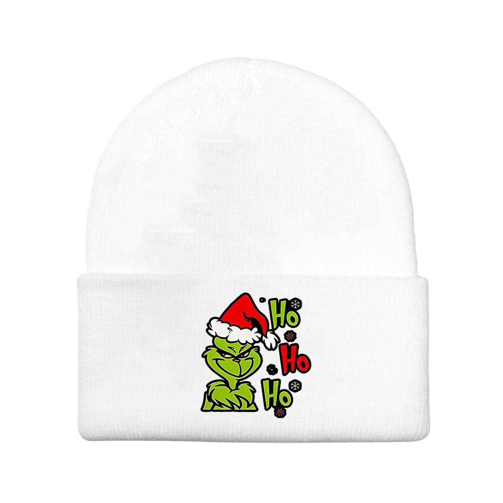 The Grinch Print Knit Hat With Earmuff Protection For Winter Warmth And Unisex Use