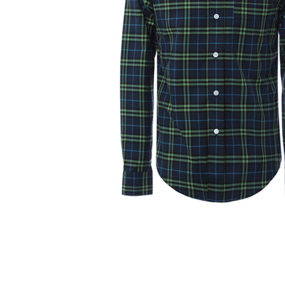 Burberry Shirt Men's Blue Green Plaid 80010131