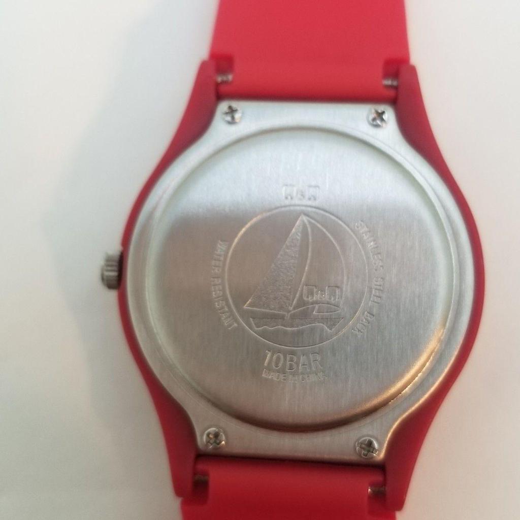 Used CITIZEN Q&Q Simple 3-hand Analog Watch Red