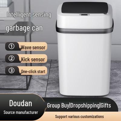Cubo de Basura con Sensor Inteligente con Tapa para el Hogar - Clasificación Automática, Perfecto para Cocina, Baño, Dormitorio