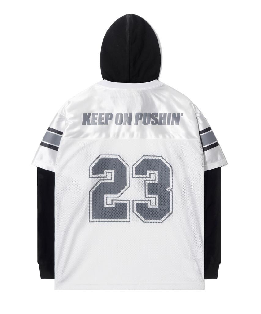 Oc Football Layered Hoodie Jersey (Ivory)