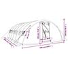 VidaXL Greenhouse with Green Steel Frame 30 M² 6x5x2.3 M, Polytunnel, Cold Frame, Tomato Greenhouse, Garden Greenhouse, 3188084