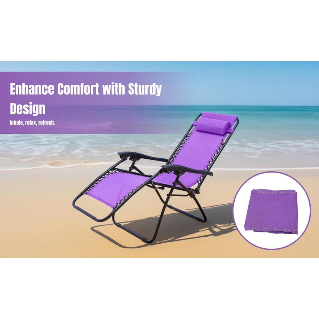 Folding Chair Replacement Fabric Breathable Recliner Mesh Cloth for Outdoor Patio Lounger Garden Chair Accessories