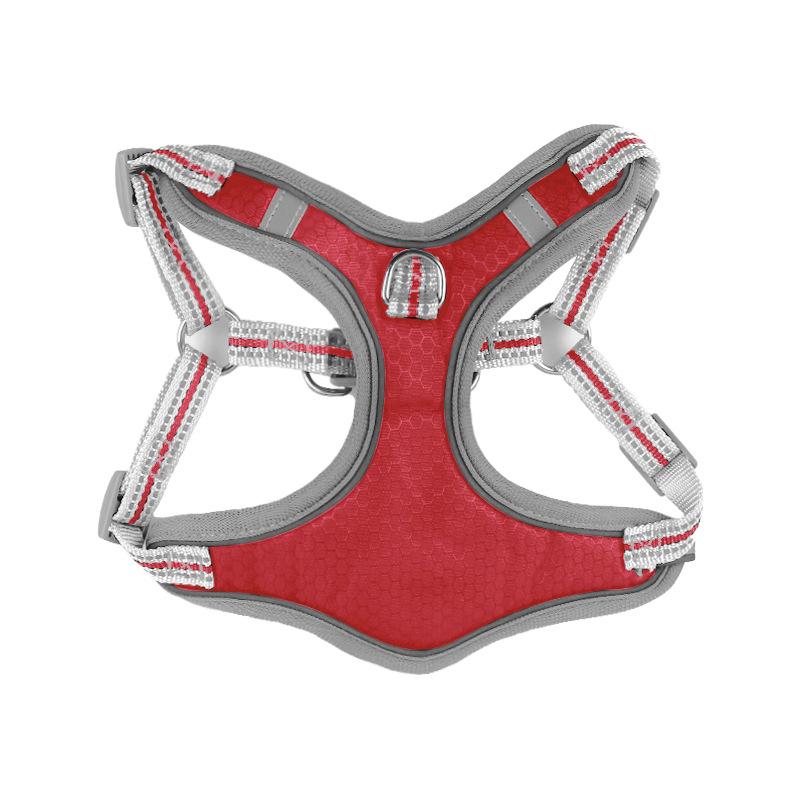 

New pet vest type traction rope pet chest and back reflective and breathable small and medium dog traction rope set
