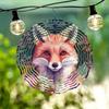 3D Metal Fox Wind Spinner Outdoor Garden Decor Rotating Wind Chime for Yard Patio Balcony Decoration