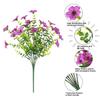 Outdoor Artificial Flowers Fake Plants Artificial Outdoor Greening Morning -UV Plastic Shrubs Decoration