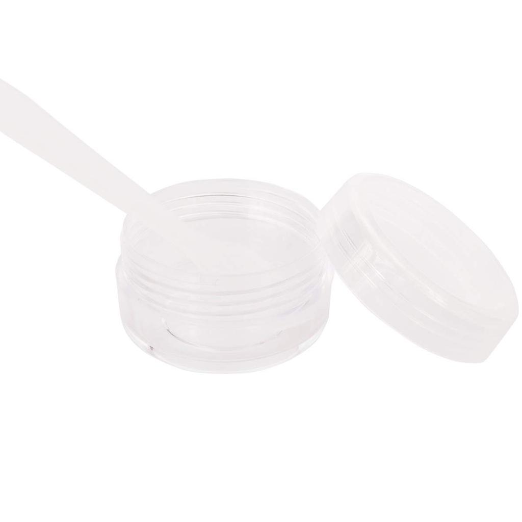 Wopanxye Cream Cream Cosmetic Refill Lip Small Cream Handmade Cosmetic Set of Clear Storage Small Transparent White Lid Included Container, Jar,