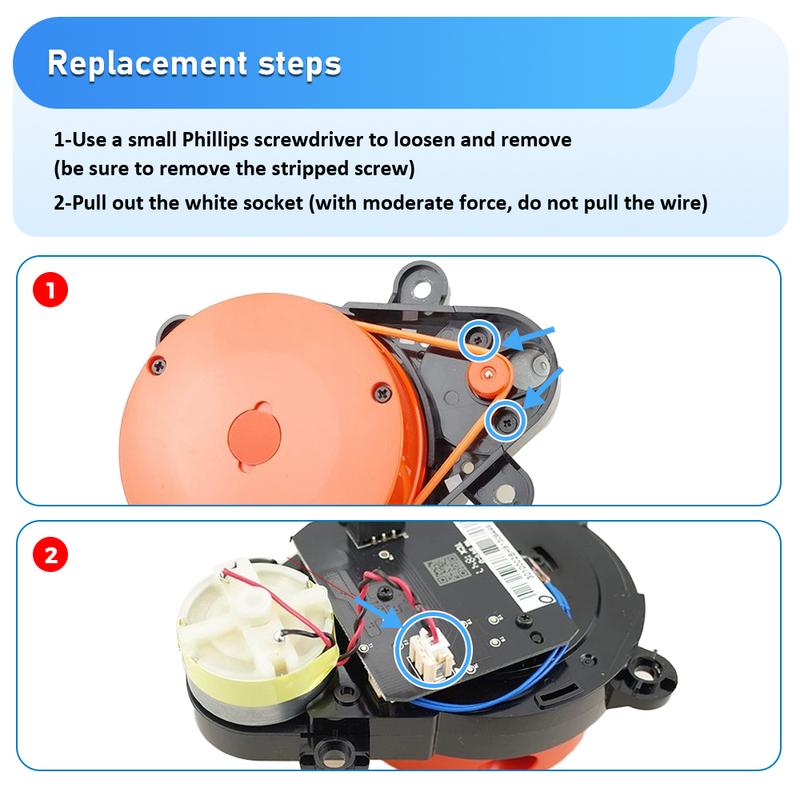 LDS Motor for Roborock S50 S51 S55 S5 S5 Max S6 Pure S6 MaxV T7 Vacuum Cleaner Distance Sensor With Orange Pulley Motor