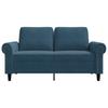 Vidaxl 2-Seater Sofa, Blue, 120 Cm, Upholstered In Velvet