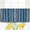 Yimanqiyun Blue Floral Window & Door Curtains, Coffee & Kitchen Washbasin Dustproof Cover