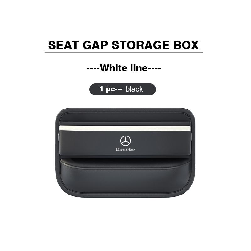 Leather Car Seat Slit Gap Organizer Box Driver Seat Storage Holder For Mercedes Benz W211 W124 W176 W177 C180 C200 C260 C300 GLC