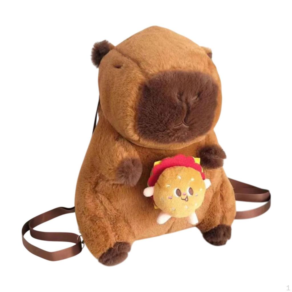 Capybara Backpack for Kids Girls Plush Toy Travel Vacation Birthday Gift