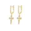 Banyan Tree S925 Silber Zirkon Kreuz Ohrringe - Hip-Hop-Stil für Männer & Frauen
