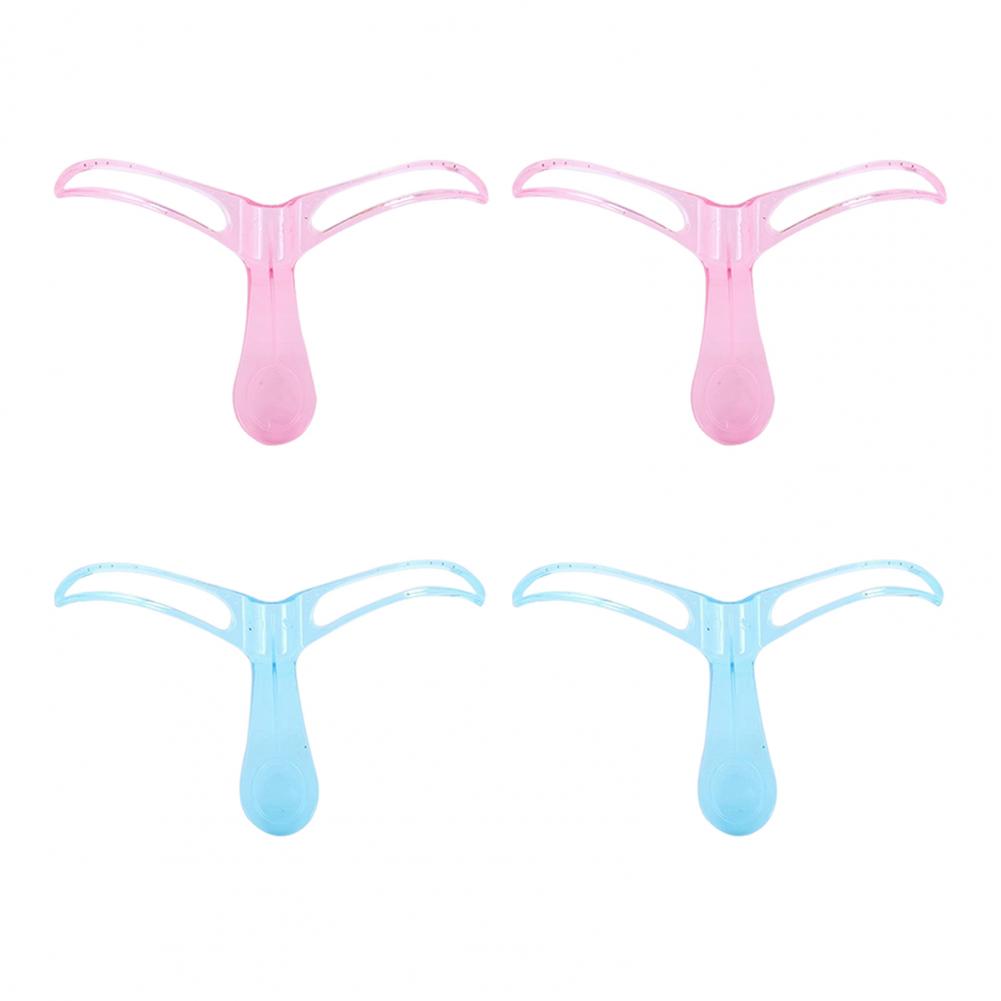 1/2/4/6Pcs Eyebrow Stencil Eyebrow Template with Handle Brow Mapping Guide Auxiliary Card Reusable Fast Brow Shaping Tools