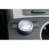 Silver Aluminum Middle Control Multimedia Button Sticker For Benz C-Class 08-14