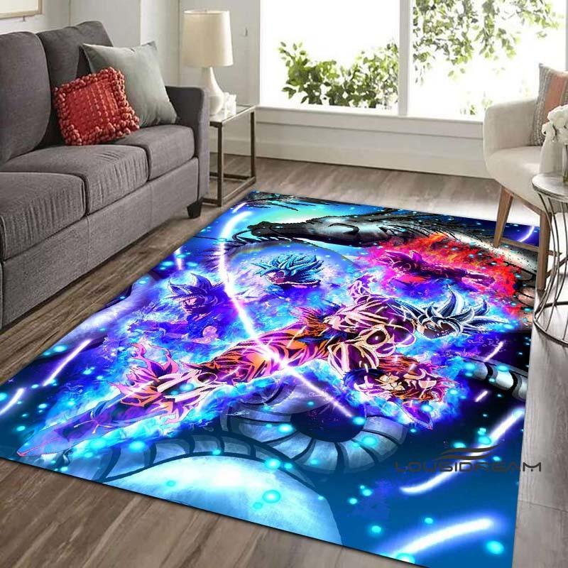 Tappeto Dragon Ball Beerus, Il Dio della Distruzione, Adatto per Camere da Letto, Soggiorni e Balconi; Tappetino Antiscivolo per Pavimenti.