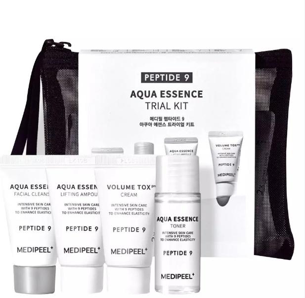 

Пробный набор Medi-Peel Peptide 9 Aqua Essence, лифтинг, антивозрастной, против морщин, увлажняющий, корейская косметика, Kbeauty, образец