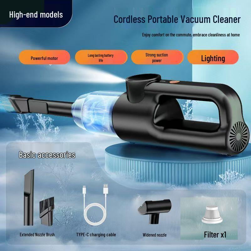 

Portable Dual-Use Car Vacuum Cleaner with Rechargeable Battery
