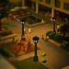 5 / 10pcs Mini Miniature Street Light Miniature Black Lamp Outdoor Pathway Lantern Post Decoration Craft Ideal for DO-IT-YOURSELF Fairy Garden Micro