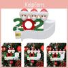 Décorations d'arbre de Noël 2020 mettant en vedette le Père Noël avec masque et nom de famille DIY