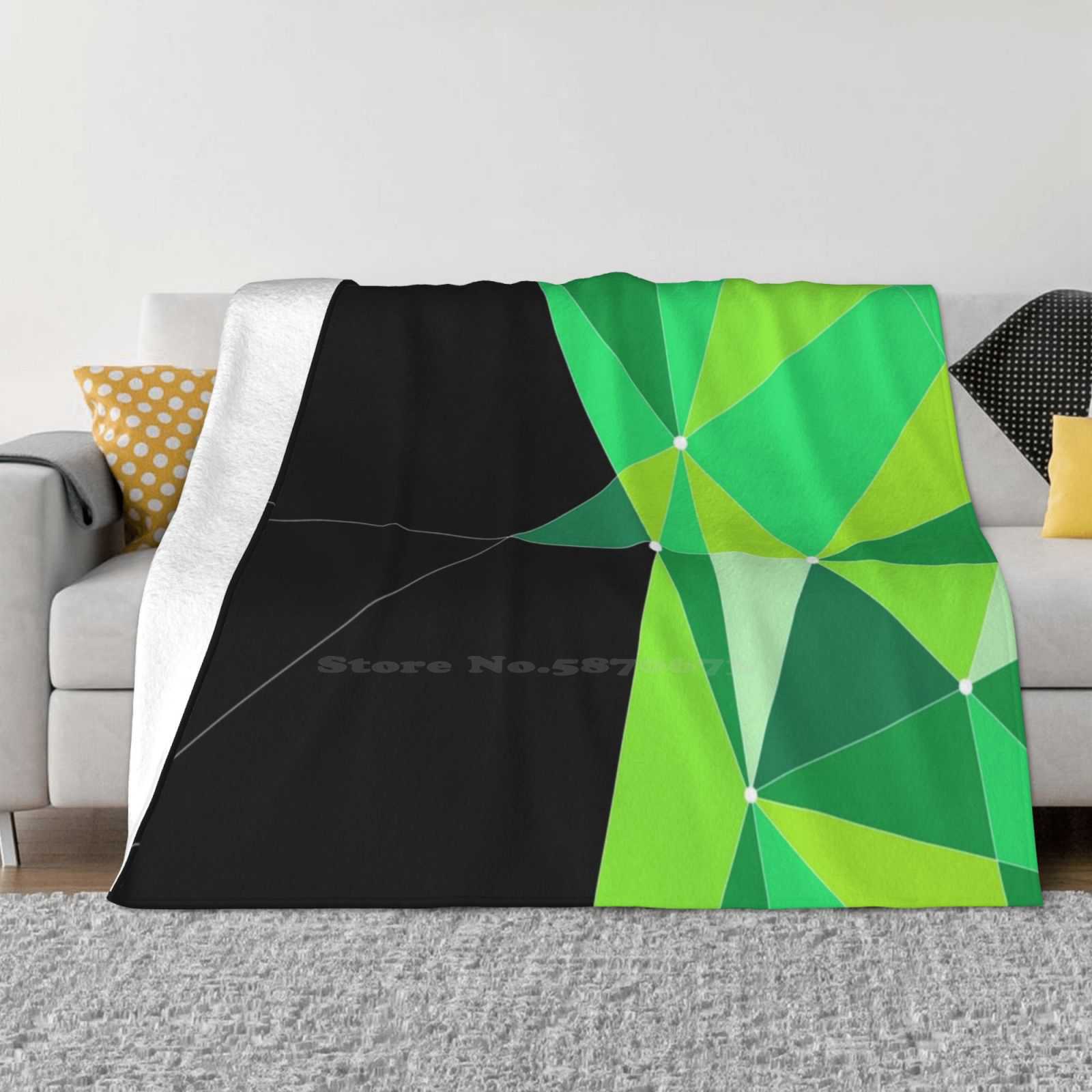 Ptv Melbourne Tram Livery Replica Soft Warm Light Thin Blanket Ptv Melbourne Tram Metro Green Geometric Triangle Transit 30x40in
