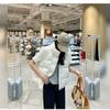 Design sense, short-sleeved cotton vest women's knitted splicing, rotator sleeves, stand-up collar, and outer wear vest women's clothing. Get