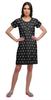 Moomaya Cotton Lace Neckline Sleepwear For Women Button Placket Nightdress