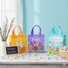 Easter Gift Bags with Handles Bunny Theme Non-Woven Bags for Easter Party Supplies, Birthday Gifts and Gift Wrapping