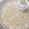 Table Cloth Art Simple Rectangular Fresh Solid Color Patchwork Hollow-out Lace Tea Table Round Table Cloth