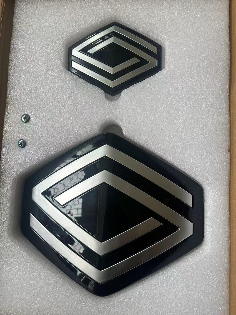 CBTL7 2026 New Version Front(20.8x17cm) Rear(11x8.5cm) Car Logo Emblem Replacement Compatible with Renault Koleos Kadjar