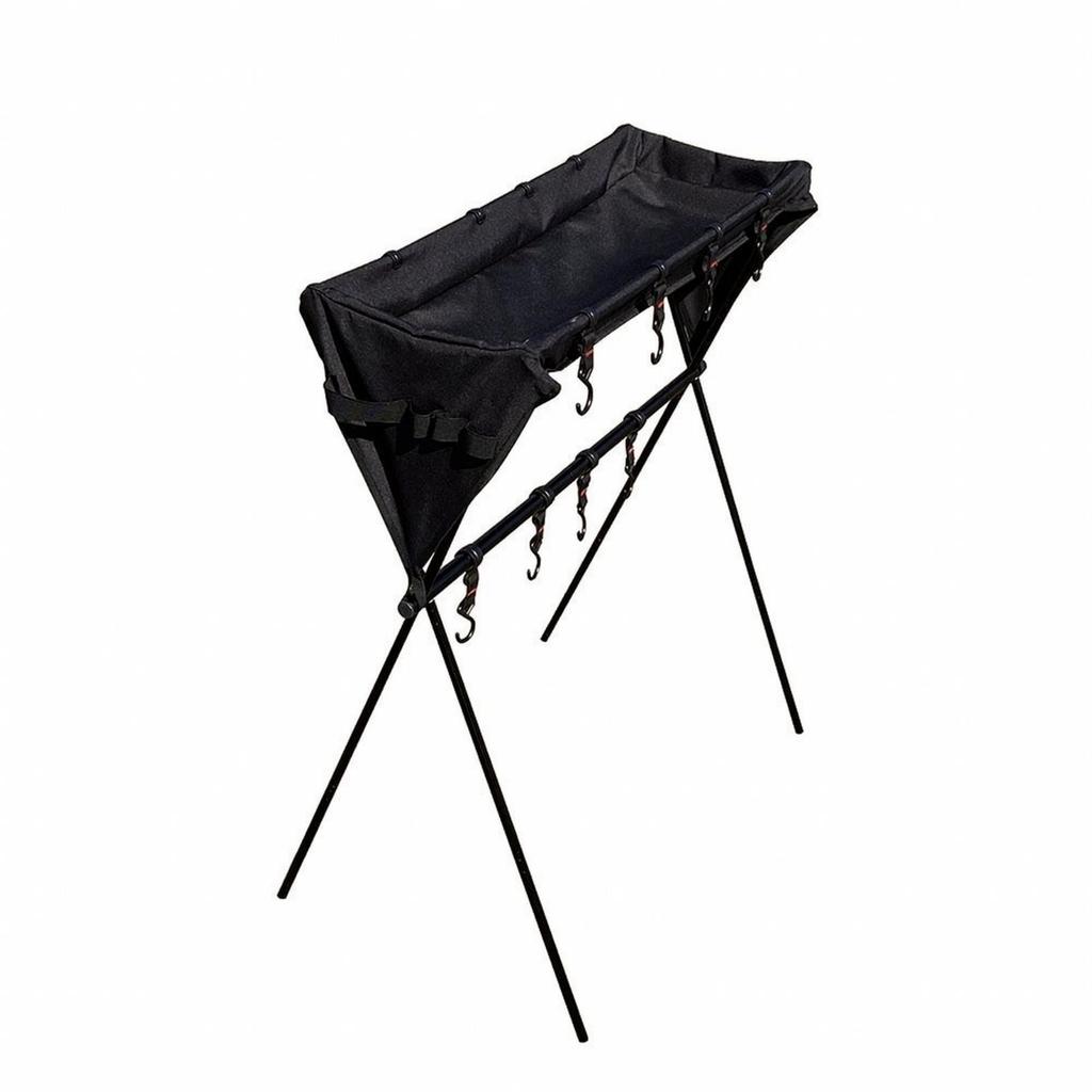 Camping Storage Rack with Basket Lightweight Furniture Long-Lasting for Backyard