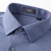 SANSAN Men's Brushed Wool Blend Twill Business Casual Long-Sleeve Shirt