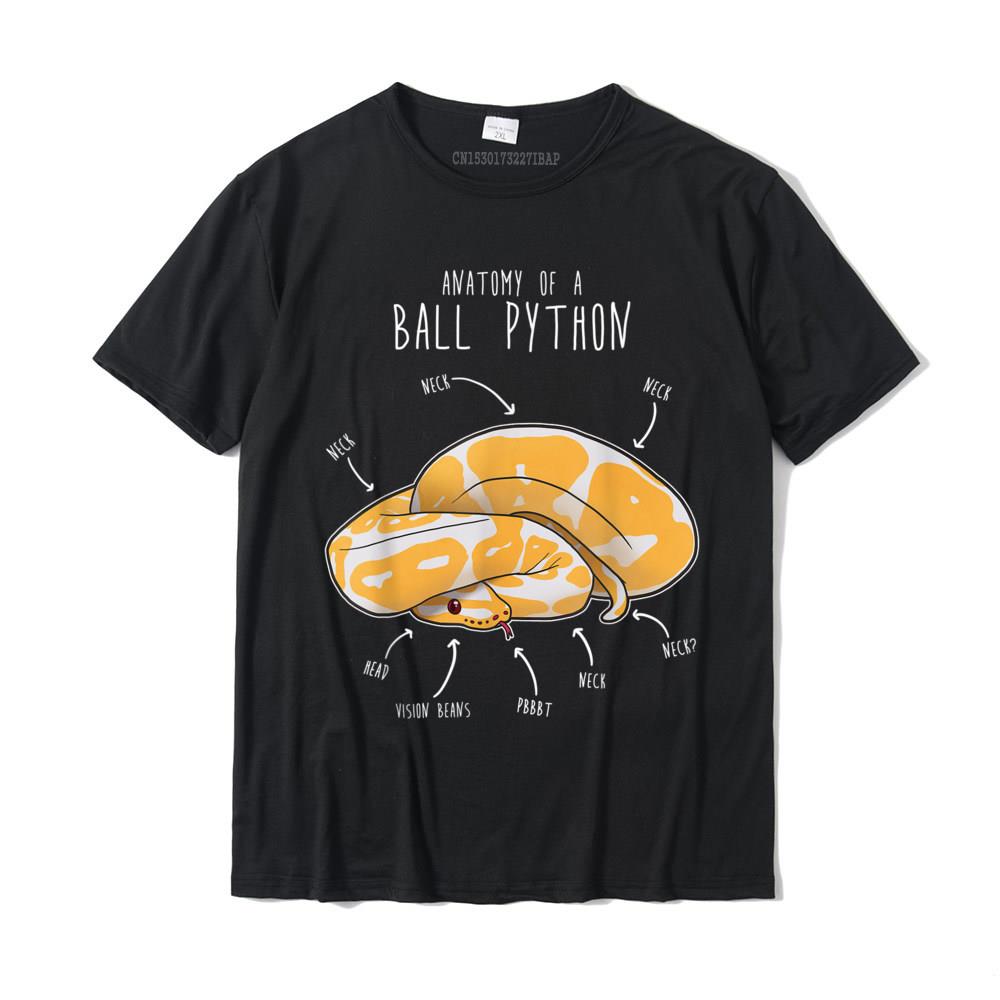 Anatomy Of An Albino Ball Python Funny Reptile Snake Lover TShirt Fashionable Male T Shirt Casual T Shirts Cotton Normal