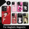 Be-Tty Boo-P Phone Case For iPhone17,16,15,14,13,12,11 Plus,Pro Magnetic with Magsafe Wireless Charging