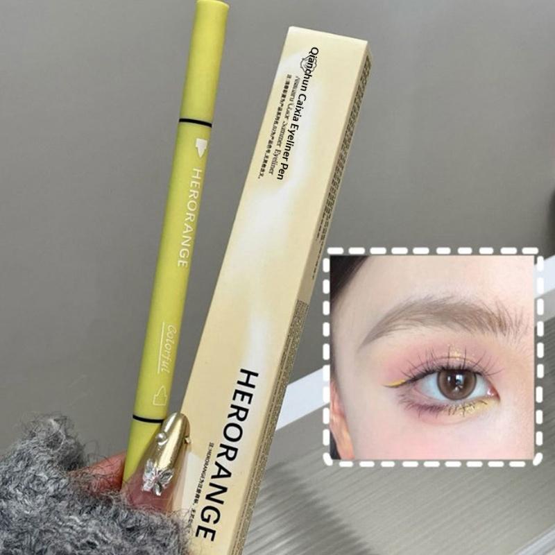 Double Head Pearlescent Matte Colorful Eyeliner Lying Silkworm Pen Waterproof Lasting Yellow Blue Eye Makeup Nature Eye Liner