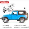 Carros Modelo Diecast Carros de Brinquedo, Wrangler 1:Carro de brinquedo retrátil em liga de escala 32 com brinquedo de som e luz para meninas e meninos brinquedos infantis