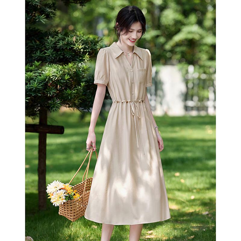 Sishui Nianhua 2025 Summer French Elegant Slimming Petite Dress